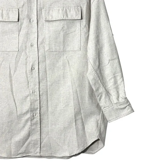 NWT Frank & Eileen Oversized McLoghlin Shirt Jacket Shacket in Natural size S - Picture 9 of 16